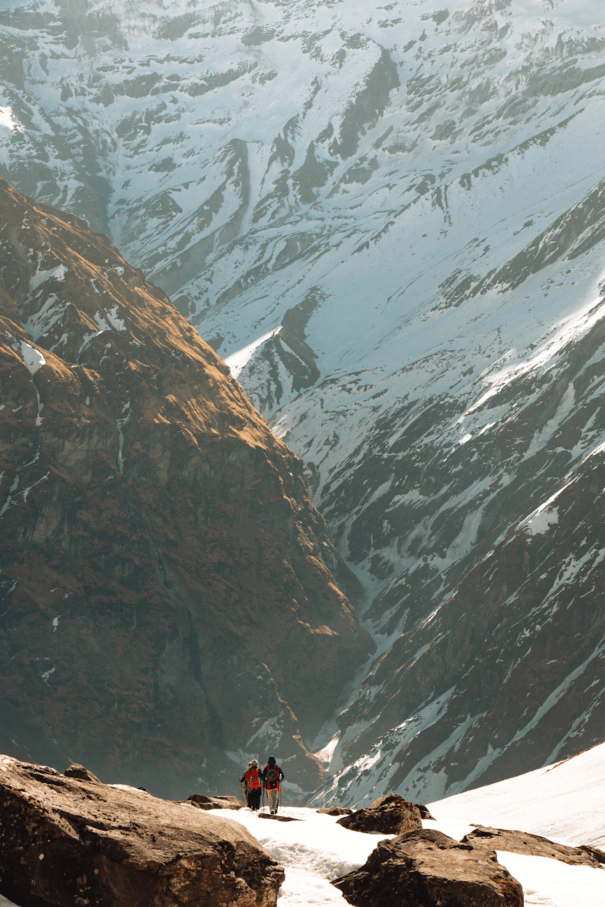 down to machhapuchchhre base camp